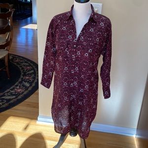 Roller rabbit | Tunic dress, burgundy